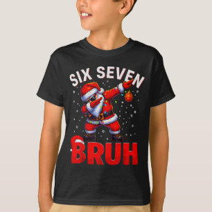 Camiseta Pai 67 Dabbing Papai Noel Meme Divertido Seis Sete