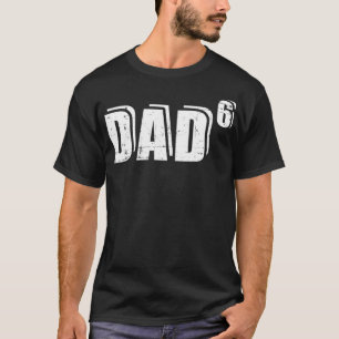 Camiseta Pai 6 da sétima vez pai de 6 filhos bebê anuncia