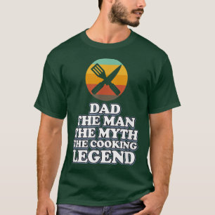 Camiseta Pai A Comida Da Cozinha De Cozinheiros De Cozinha