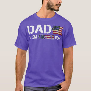 Camiseta Pai A Real American Hero American Flag Vintage T-S