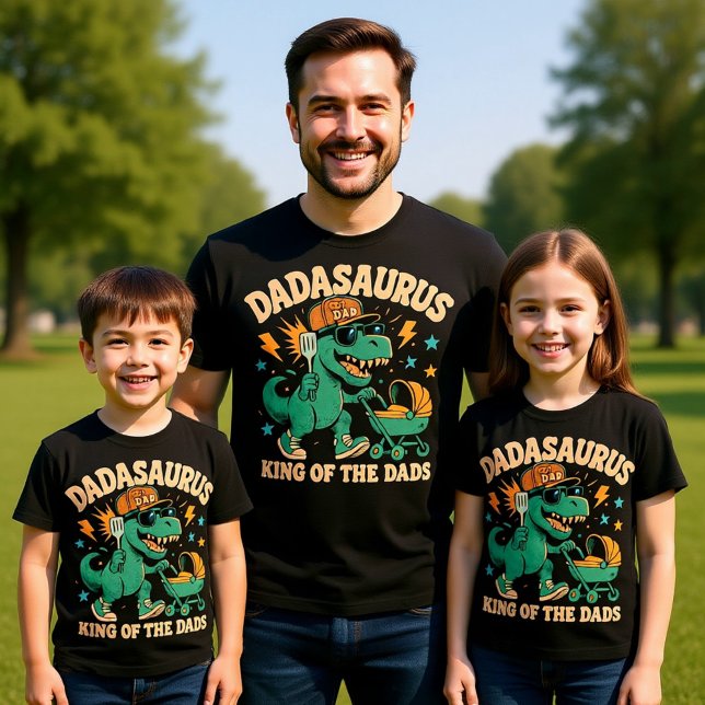 Camiseta Pai-a-saurus Rex King, Dinossauro Engraçado (Criador carregado)