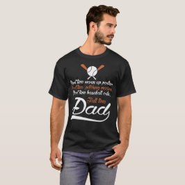 Camiseta Pai a tempo completo do basebol de meio expediente