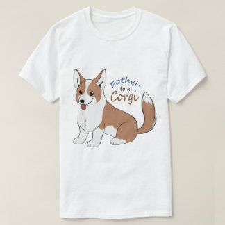 Camiseta Pai a um Corgi vermelho com uma cauda