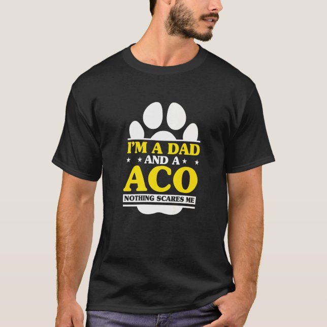 Camiseta Pai Aco Responsável Pelo Controlo Animal (Frente)