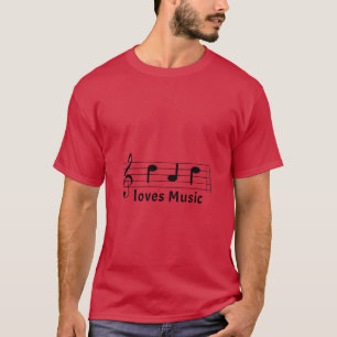 Camiseta Pai Adora Música Em Notação Musical Músico Músico