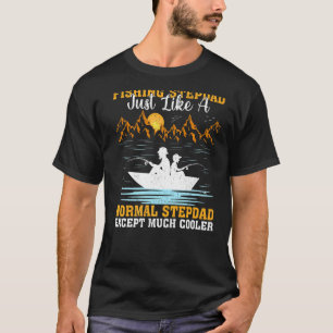 Camiseta Pai adotivo pescador masculino, exatamente como um