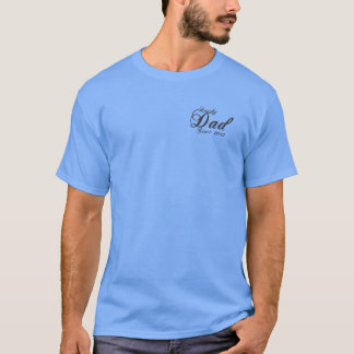 Camiseta Pai afortunado desde (psto em seu ano do