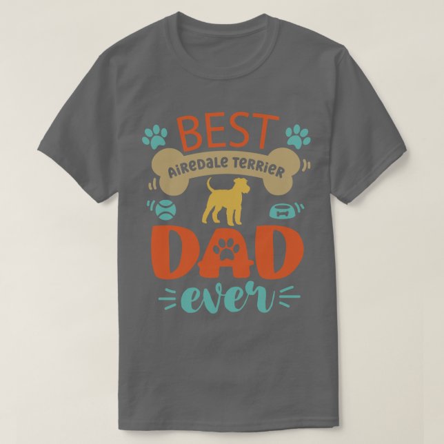 Camiseta Pai Airedale Terrier (Frente do Design)