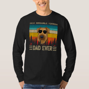Camiseta Pai Airedale Terrier da melhor Vintage do mundo