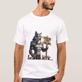 Camiseta Pai Alfa - Engraçado Camisa-T Líder do Wolf Pack