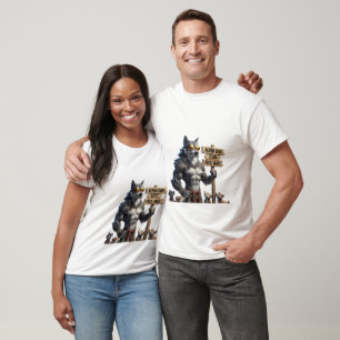 Camiseta Pai Alfa - Engraçado Camisa-T Líder do Wolf Pack