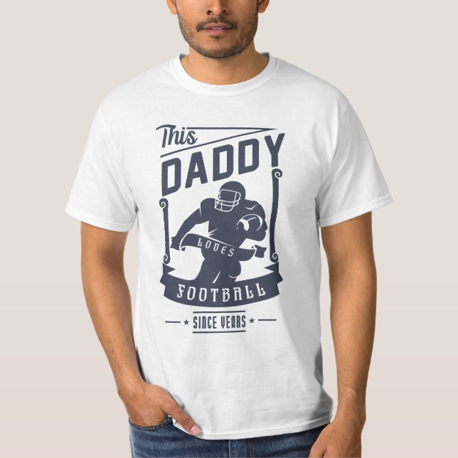 Camiseta Pai ama futebol da NFL por presente de Dia de os p (Frente)
