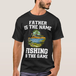 Camiseta Pai Amante de Pesca É o Nome Pesca É o Jogo