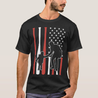 Camiseta Pai Americano Beisebol Rapazes Pai Beisebol Filho