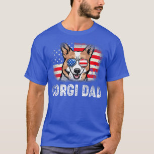 Camiseta Pai Americano de Bandeira Dia de os pais Mens Fun