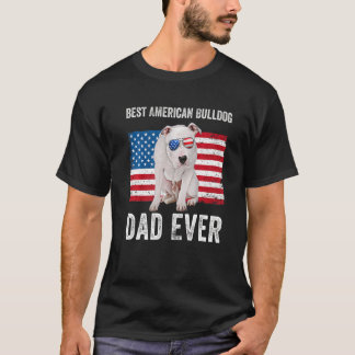 Camiseta Pai Americano de Bulldog Proprietário do Cão de Ba