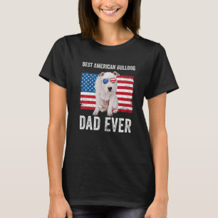 Camiseta Pai Americano de Bulldog Proprietário do Cão de Ba