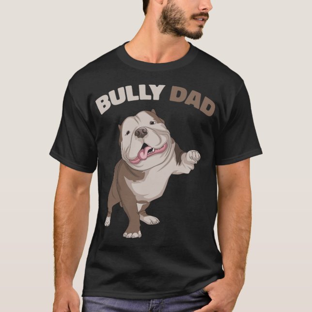 Camiseta Pai Americano Proprietário de Cachorro Padre Funny (Frente)