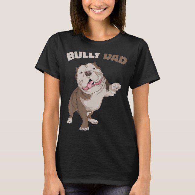 Camiseta Pai Americano Proprietário de Cachorro Padre Funny (Frente)