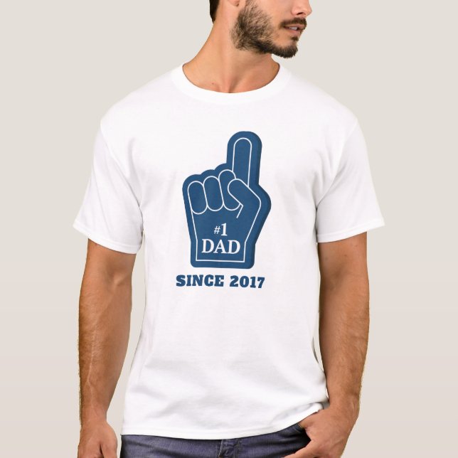 Camiseta Pai Aniversário 1rua Hora Dia de os pais (Frente)