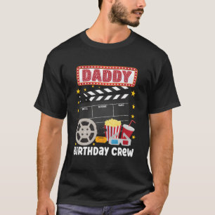 Camiseta Pai Aniversário da Tripulação Tema Noturno Corresp