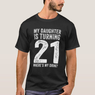 Camiseta Pai aniversário de 21 anos Mãe, Família Filha De 2