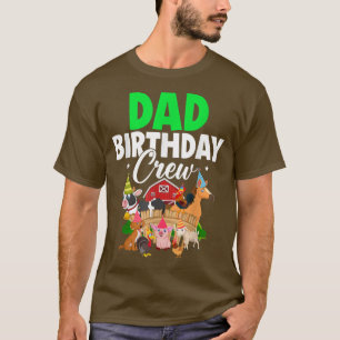 Camiseta Pai Aniversário Tripulação Fazenda Engraçada Match