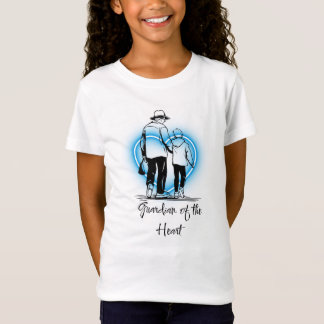 Camiseta Pai Anjo da Guarda Filho e Arte de Coração Azul