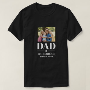 Camiseta Pai Ano de Estabelecimento Nomes Número Foto Scrip