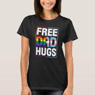 Camiseta Pai Arco-Íris Livre Abraços Lgbt Gay Lésbica Pai O