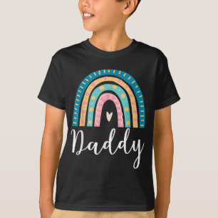 Camiseta Pai Arco-Íris Presente Para Homens Pai Família Cor