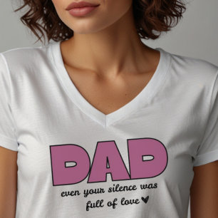 Camiseta Pai Até Seu Silêncio Camiseta-T-Pescoço-feminino
