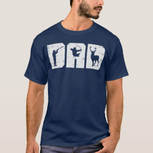 Camiseta Pai Atirando Arco e Flecha Caça ao Veado Caçador