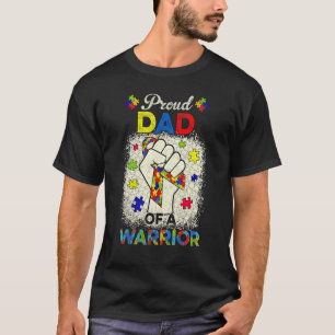 Camiseta Pai Autismo De Autenticação Do Guerreiro De Sensib