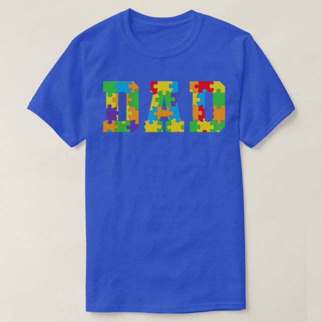 Camiseta Pai Autismo Engraçado Design (Frente do Design)