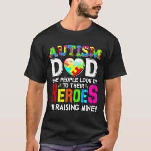 Camiseta Pai Autismo Meu Filho É Consciência Do Autismo Her