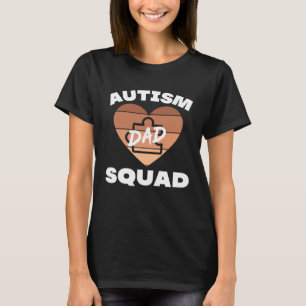 Camiseta Pai Autismo Negro Esquadrão Autista Filho Crianças
