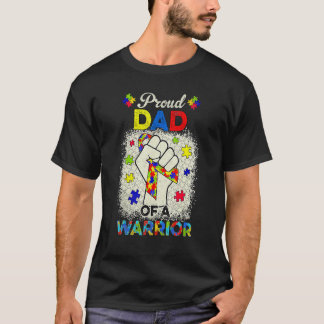 Camiseta Pai Autista De Guerreiro Da Conscientização Do Aut