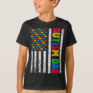 Camiseta Pai autista pai consciência do autismo peças de qu
