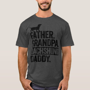 Camiseta Pai Avô Dachshund Pai Doie Dog Engraçado