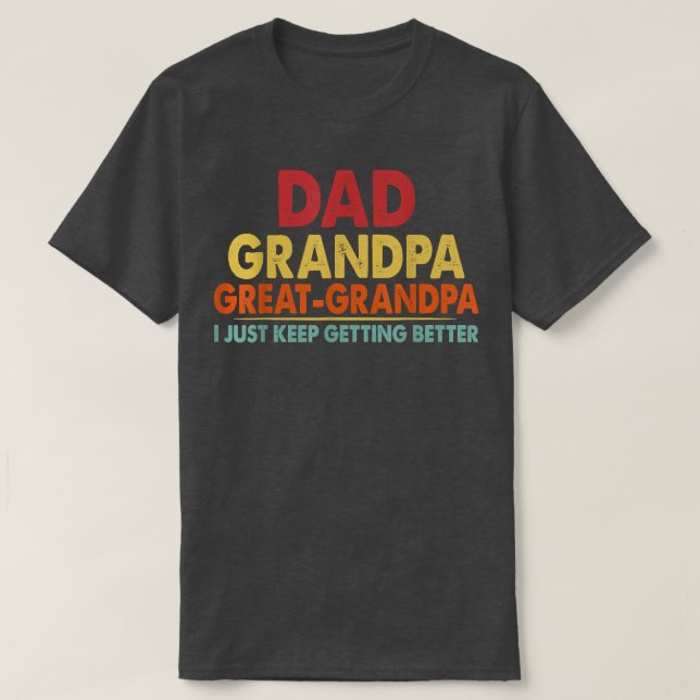 Camiseta Pai Avô Excelente Avô De Netos (Frente do Design)