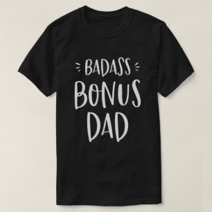 Camiseta Pai Badass Bonus Stepdad Presente para Stepdad Leg