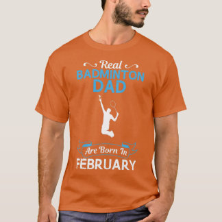 Camiseta Pai Badminton Fevereiro Design Engraçado Para