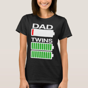 Camiseta Pai Baixo De Bateria De Gêmeos Mãe 1 Mãe E Pai Cor