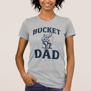 Camiseta Pai Balde Pescaria Desenho de Gravura Vintage_1