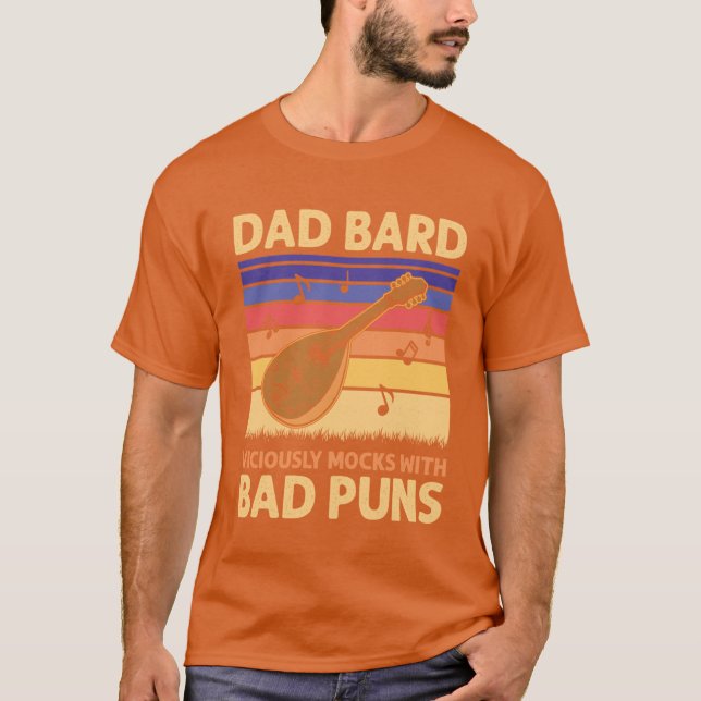 Camiseta Pai Bard engraçado (Frente)