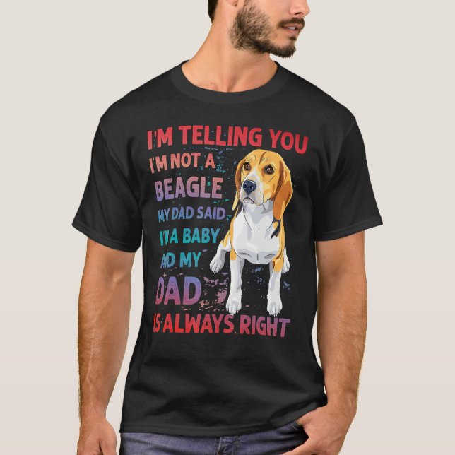 Camiseta Pai Beagle cachorro frase engraçada (Frente)