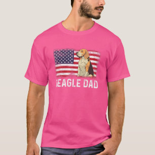 Camiseta Pai Beagle Masculino Bandeira Americana 4 De Julho