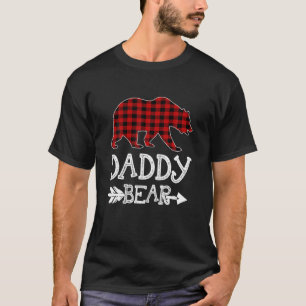 Camiseta Pai Bear Natal Xmas Pajama Red Xadrez Buffalo