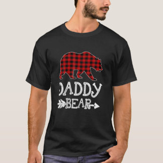 Camiseta Pai Bear Natal Xmas Pajama Red Xadrez Buffalo